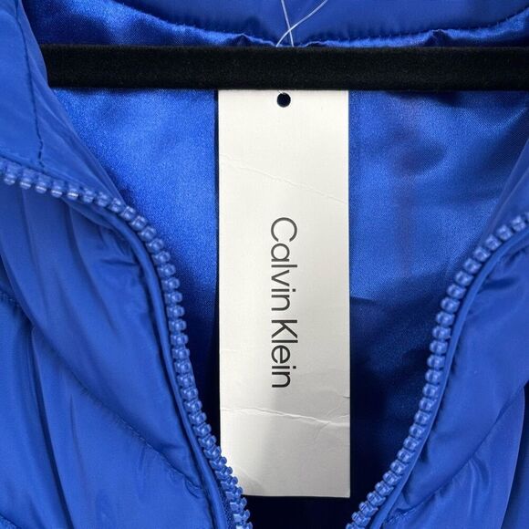 Calvin Klein Full Zip Puffer Vest Blue Size Large NWT - Picture 8 of 8